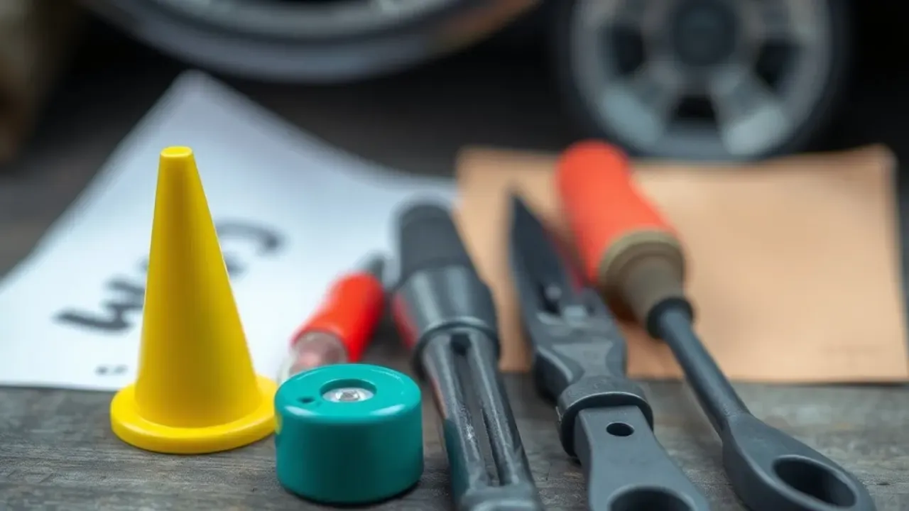 Tools and site markers used in Manual driving lessons (Category B)